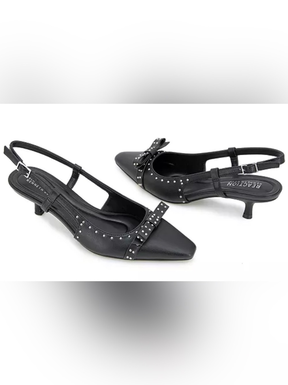 Kenneth Cole Reaction Women's Manchester Slingback Pumps Black Size 11 M New